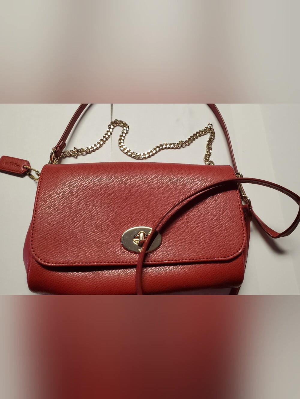 COACH Red Leather Bag
